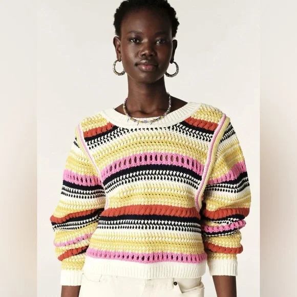 Ba&sh ~ Romy Reversible Cardigan- Multicolour - Picture 7 of 17